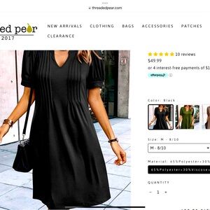 Black knit dress